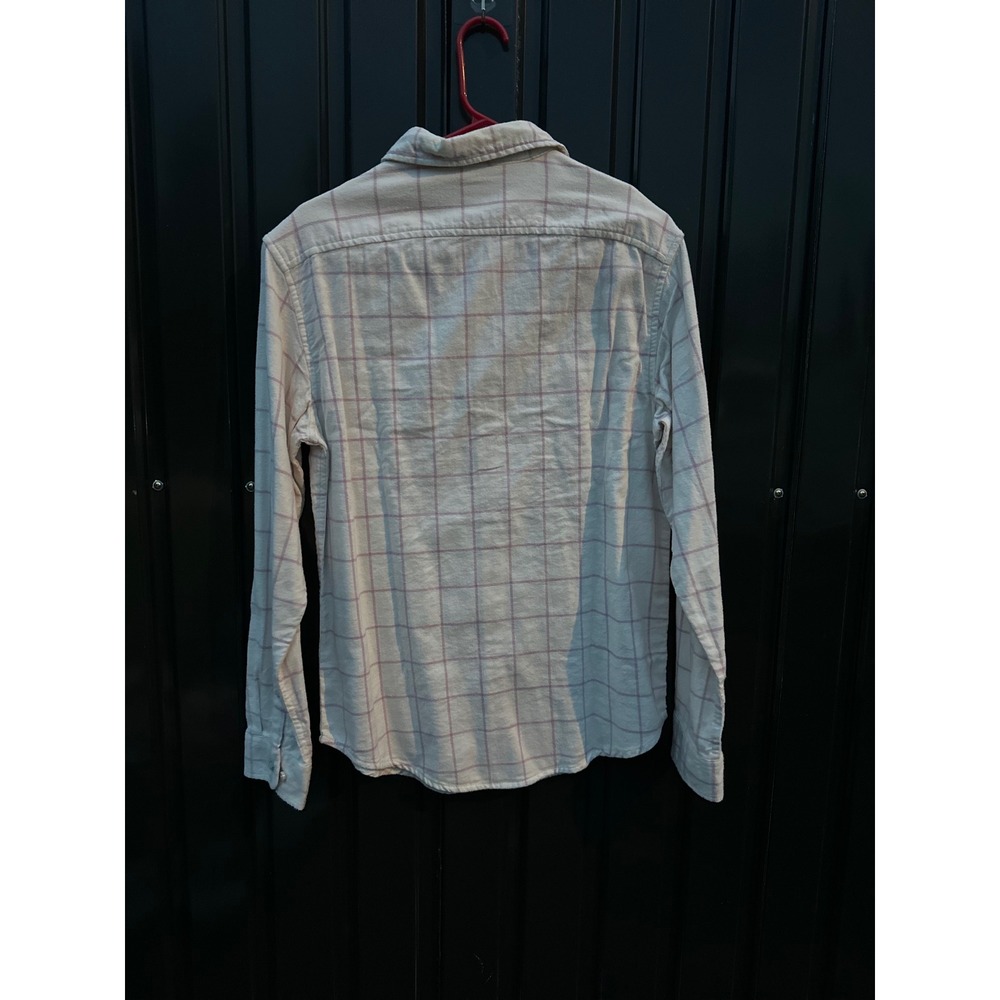 Goodfellow & Co Mens Midweight Flannel Shirt Pink Cream Plaid Size M NWT
